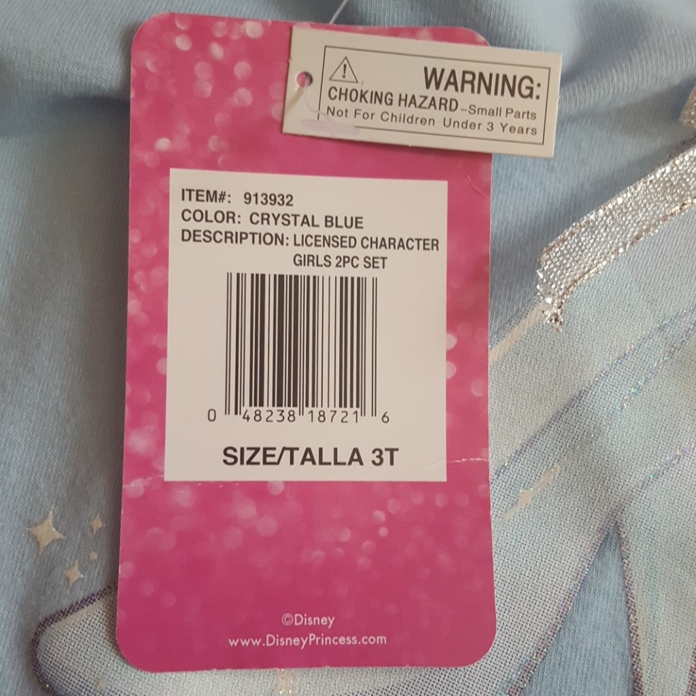 Disney Cinderella 2pc Shorts Set Size 3T - Picture 7 of 7